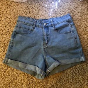 New! Vintage demon high waisted jean shorts hemmed